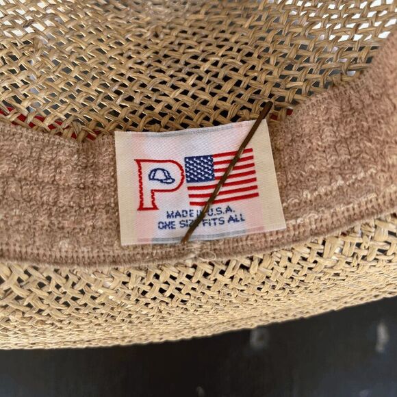 VTG Panama Style Sun Hat Open Weave Summer Hat Resort Unisex USA main image 12